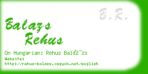 balazs rehus business card